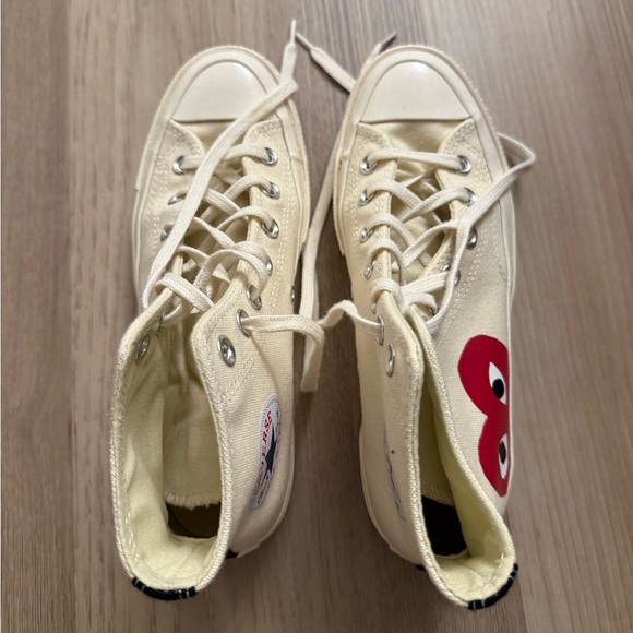 Comme Des Garcons PLAY x Converse Unisex Chuck Taylor High Top Sneakers - Picture 2 of 9